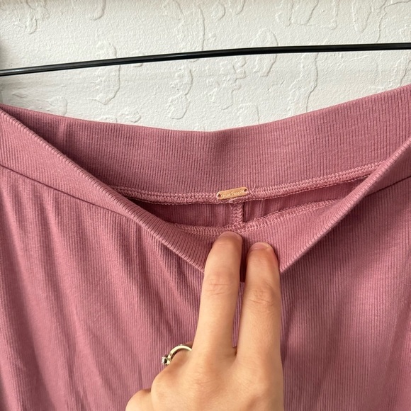 Free People Romy Flare Pant Ribbed Pink 30” Waist - Picture 6 of 8